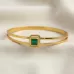 Gold Plated Stainless Steel Anti-Tarnish Vintage Zirconia Bangle