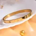 Gold Plated Stainless Steel Anti-Tarnish Love Band Bracelet