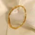 Gold Plated Stainless Steel Anti-Tarnish Bamboo Oval Openable Bracelet