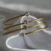 Gold Plated Stainless Steel Anti-Tarnish Spiral Studded Bracelet