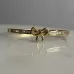 Gold Plated Stainless Steel Anti-Tarnish Bow Diamante Band Bracelet