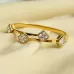 Gold Plated Stainless Steel Anti-Tarnish Diamond Stone Zigzag Bangle