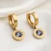 Gold Plated Stainless Steel Anti-Tarnish Cubic Roman Hoop Earring