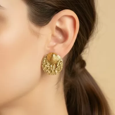 Gold Plated Stainless Steel Anti-Tarnish Charm Earrings