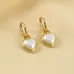 Gold Plated Stainless Steel Anti-Tarnish Earring with Pearl