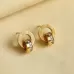 Gold Plated Stainless Steel Anti-Tarnish Earring with Stone