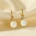 Gold Plated Stainless Steel Anti-Tarnish Earring with Pearl