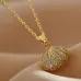 Gold Plated Stainless Steel Anti-Tarnish Moti Shell Pearl Necklace