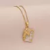Gold Plated Stainless Steel Anti-Tarnish Butterfly Pendant Necklace