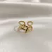 Gold Plated Stainless Steel Anti-Tarnish Adjustable Hash Tag Ring